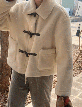 ★기획★프렌치양털떡볶이무스탕(3c)  덤블 더플 뽀글이 복슬 몽글 퍼무스탕 뽀글무스탕 자켓 코트 하프 숏 크롭